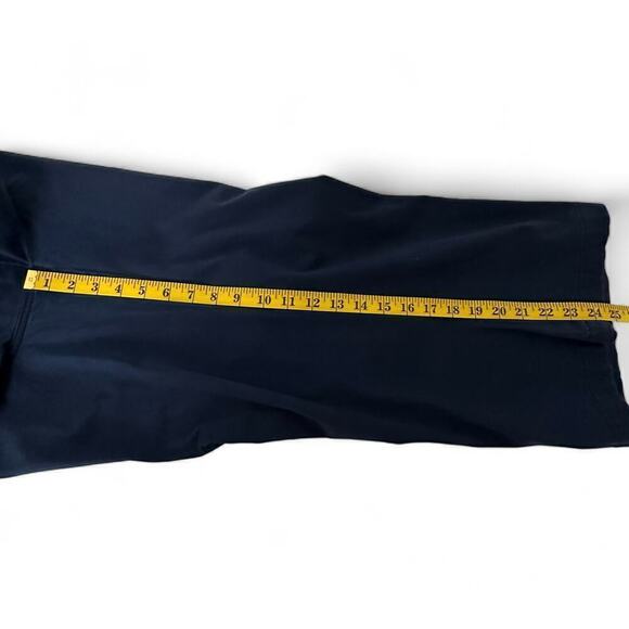 Denim and Co. Easywear Twill Cropped Wide Leg Pants Navy (14) - Picture 7 of 12